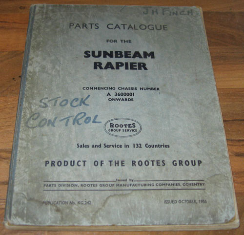 Sunbeam rapier parts - rapier,