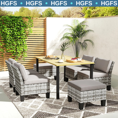 Rattan garden dining table and - dining,
