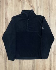 Guinness Draught Black Fleece Half Zip Jumper Men’s M Embroidered Logo