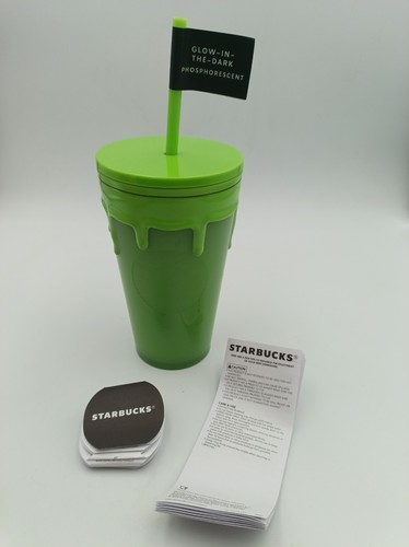 Starbucks slime green drip - slime,