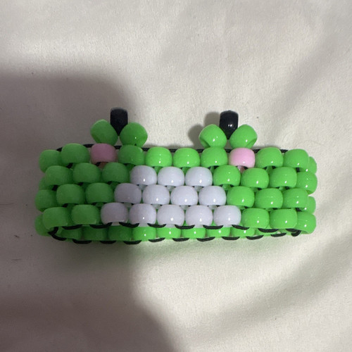 Cute handmade frog kandi cuff - handmade,