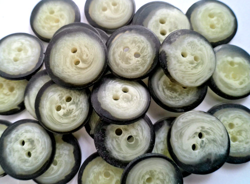 20mm hole buttons black - hole,