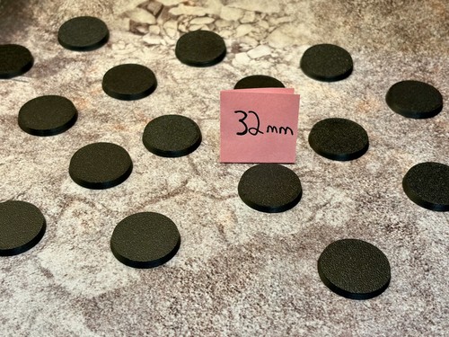 Round bases 32mm miniature - bases,
