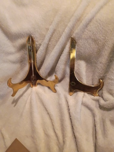 Vintage solid brass easels - brass, 2