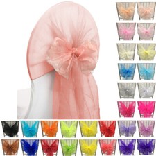 Time to Sparkle 10PCS 65x275cm Organza Hood Chair Sashes Cover Bow Wedding Party
