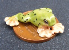 Dolls House Green Ceramic Frog