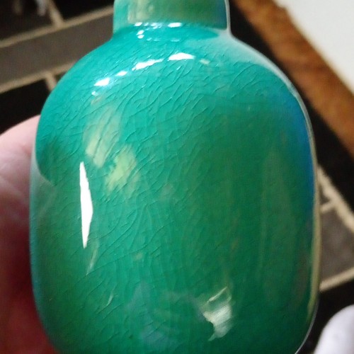 Green teal crackle - crackle, glaze