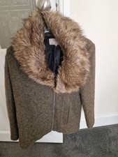 Zara Womans Jacket Faux Fur