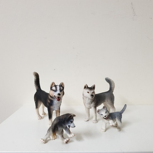 Schleich 2007 husky dog family - schleich,