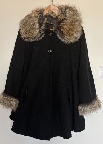 Italian wool blend cape coat - wool,