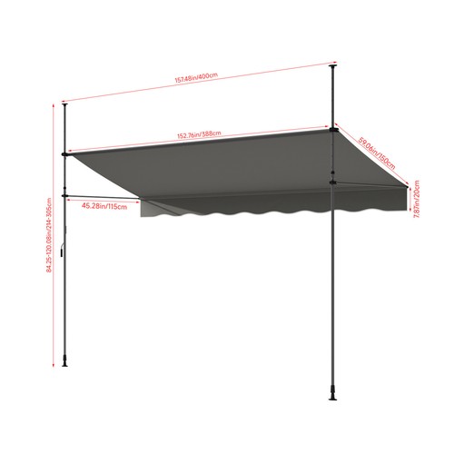 Retractable awning - 1.5m-4m,