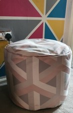 Geo pink stool pouffe chair beanbag Next