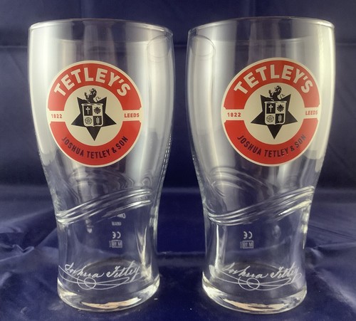 Tetley bitter pint glasses - tetley,