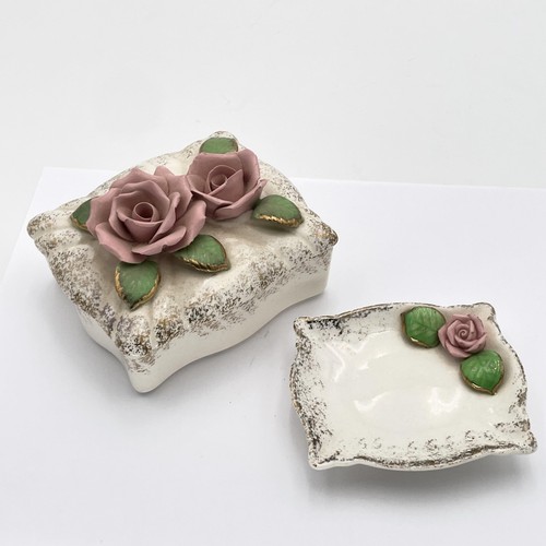 Vintage porcelain trinket box - vintage,
