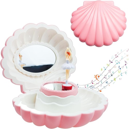 Music box with mirror shell - music, mirror,