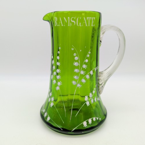 Victorian green glass - victorian, hand