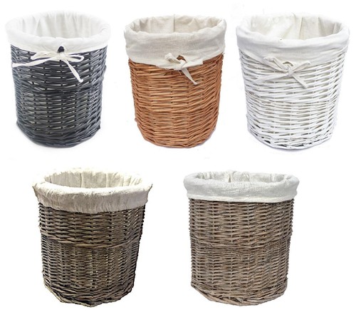 Wicker round waste paper - wicker,