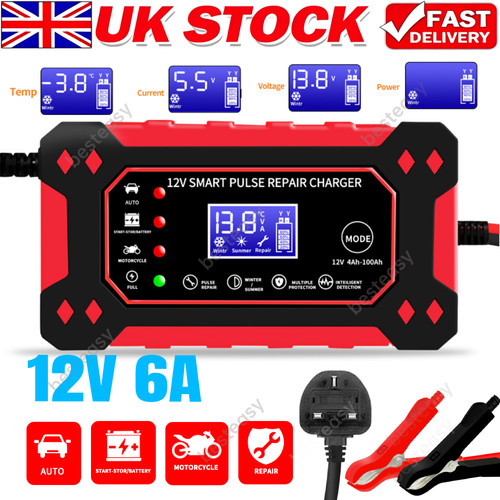 12v car battery - 12v, charger