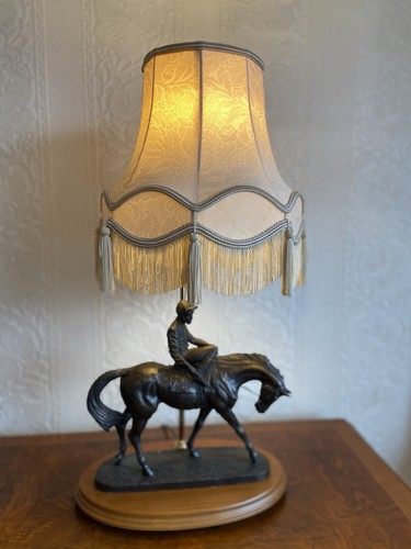Bronze effect horse and jockey - effect-horse,