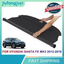 5 SEATER PARCEL SHELF FOR HYUNDAI SANTA FE MK3 2012- 2018 BOOT LOAD COVER BLK UK