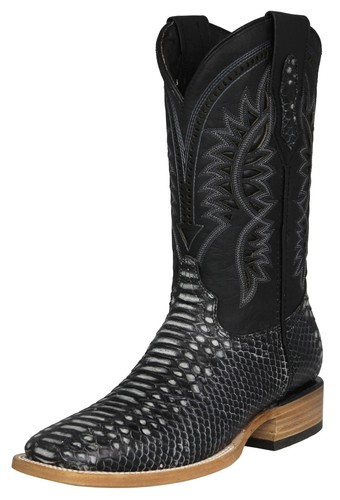 Mens gray cowboy boots snake - gray,