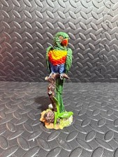 Macaw Parrot Realistic Sculpture On Branch Height Statue Ornament CHOOSE COLOUR