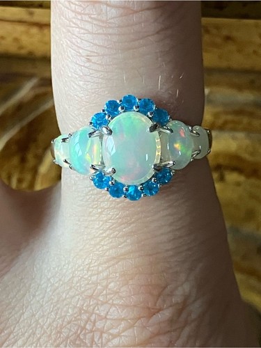Natural ethiopian opal blue - ethiopian,