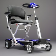 Blue DRIVE AUTOFOLD ELITE remote Folding Mobility Scooter With Full Suspension