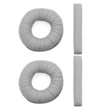 1 Pair Earpads & 2PCS Headband Pads for Sennheiser PX100 PX100-II PX200-II Grey