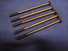 Pack of 5 Metric M8 x 130mm Long Hexagon Headed Bolts 8mm Black 4.8 HALF Thread