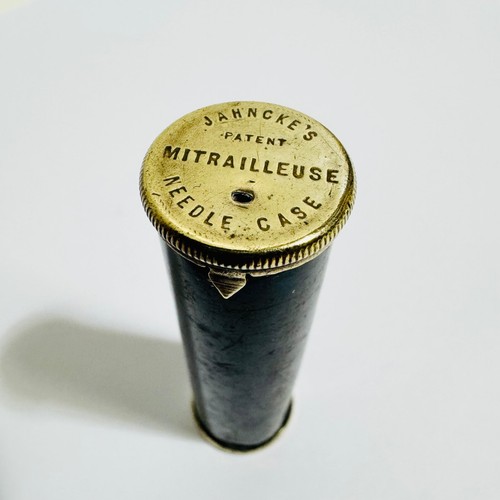 Vintage brass sewing - brass, needle