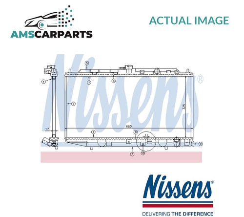 Engine cooling radiator 62256 - radiator,