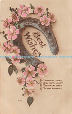 R444282 Best Wishes A tranquil mind and happy heart E 21 1916 Greeting Card Post