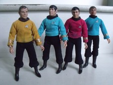 Vinatge 1970's Job Lot 4 X Mego Star Trek Action Figures Kirk Spock Scotty McCoy