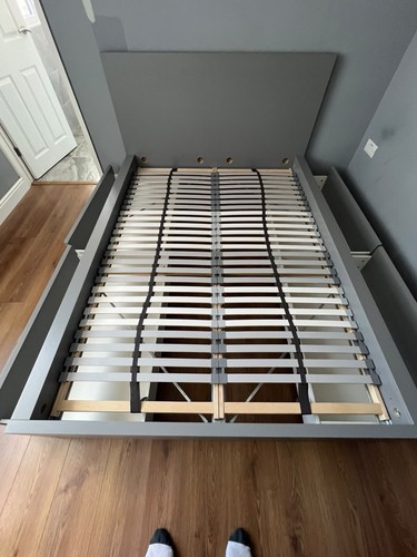 Ikea malm bed grey double - malm,