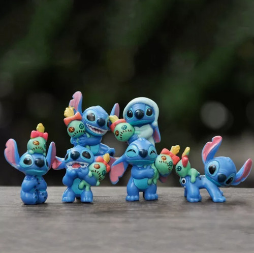 6pcs stitch cake topper - stitch, toys
