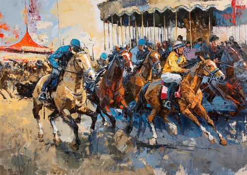 Dynamic horse racing wall art - dynamic,