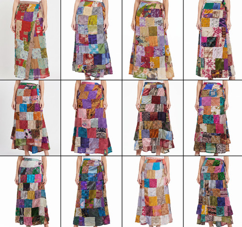 Boho patchwork maxi wrap - boho,