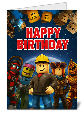 Roblox birthday card - roblox,