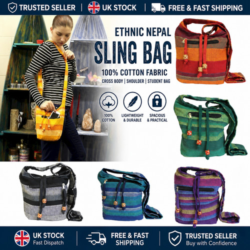 Ethnic nepal sling bag hippy - ethnic,