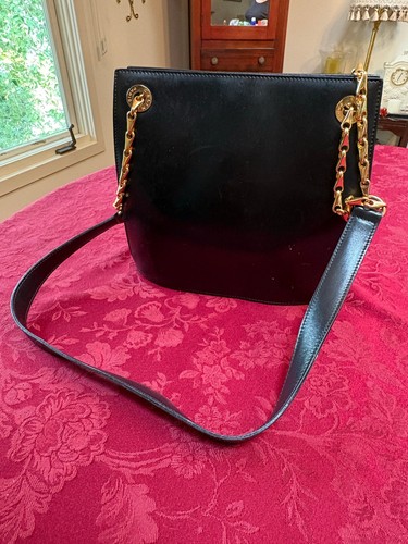 Celine black leather vintage - celine,