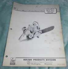 Vintage chainsaw Owners manual for Bolens chainsaw 3000 dated 1955