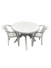 Patio Furniture Sets, White plastic patio table and chairs sets Garden Furniture