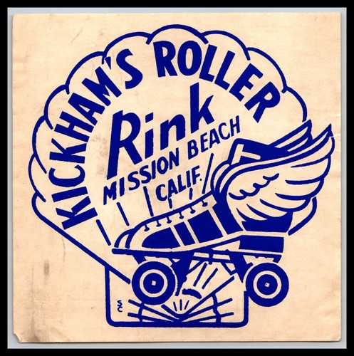 Roller skating rink decal - skating,