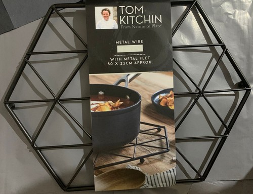 Metal trivet black - trivet, hexagonal