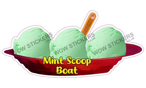 Ice cream van sticker mint - cream,