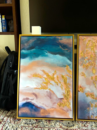 Set framed abstract - 3,