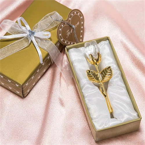 Crystal glass rose flower gift - crystal,