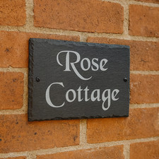 Personalised Rustic Slate House Sign Door Number Name Address Plaque Cottage UK