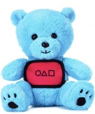 Squid Game Teddy Bear Plush Soft Toy Blue 25cm